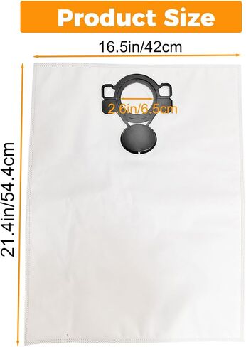 W107418353 8 Pack Vacuum Filter Bags, Dust Vacuum Bags Compatible with Makita VC4210L VC4210M Wet/Dry HEPA Vacuum, Replace W107418351 in Kuwait