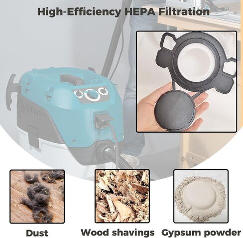 W107418353 8 Pack Vacuum Filter Bags, Dust Vacuum Bags Compatible with Makita VC4210L VC4210M Wet/Dry HEPA Vacuum, Replace W107418351 in Kuwait