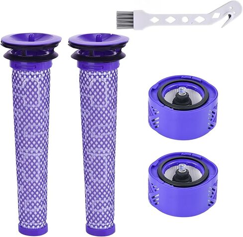 V6 Replacement Filter Kit with Brush, 2 Pre-Filters + 2 Post-Filters | 2 Pre-Filters, 2 Post-Filters, Includes Brush, 5-Piece Kit in Saudi Arabia