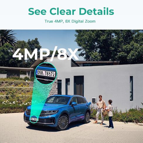 4MP Cameras for Home Security, Outdoor Security Camera, 2.4g/5g Outdoor Cameras for Home Security Indoor,House Cameras with Audio and Video, Plug and Play, Support 128G Card Storage(Not Included) in Saudi Arabia