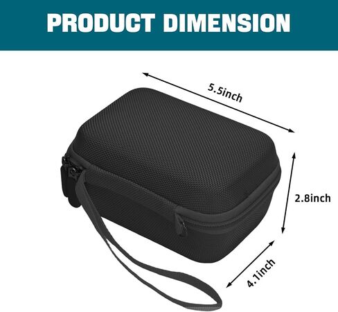 Case for Canon G7X Mark III II/ SX740/730/720 HS Digital Camera, Black | Protective Carrying Bag, Shockproof EVA Shell, Accessory Storage Zip Pocket, Compact Portable, Travel & Photography Use in Kuwait