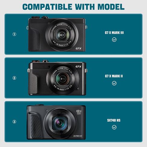 Case for Canon G7X Mark III II/ SX740/730/720 HS Digital Camera, Black | Protective Carrying Bag, Shockproof EVA Shell, Accessory Storage Zip Pocket, Compact Portable, Travel & Photography Use in Kuwait