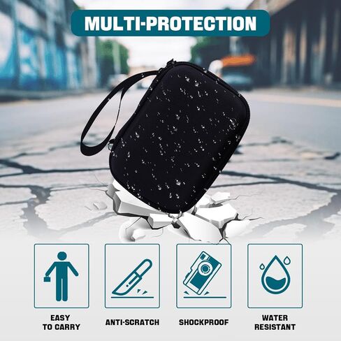 Case for Canon G7X Mark III II/ SX740/730/720 HS Digital Camera, Black | Protective Carrying Bag, Shockproof EVA Shell, Accessory Storage Zip Pocket, Compact Portable, Travel & Photography Use in Kuwait