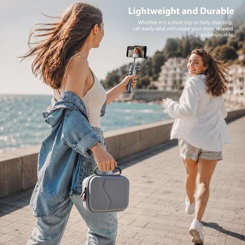 STARTRC PHOTO Osmo Mobile 8P Case with Handle and Adjustable Strap | Compact Carrying Case For DJI OM8P Gimbal Stabilizer, Portable PU Shoulder Bag, Travel Storage for Osmo Mobile 8P Accessories in Saudi Arabia