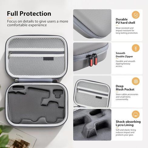STARTRC PHOTO Osmo Mobile 8P Case with Handle and Adjustable Strap | Compact Carrying Case For DJI OM8P Gimbal Stabilizer, Portable PU Shoulder Bag, Travel Storage for Osmo Mobile 8P Accessories in Saudi Arabia