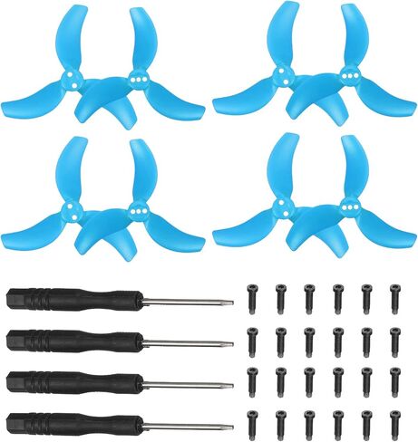 MECCANIXITY 2 Pair 3032S Propellers, Propeller Blades Low Noise Wings Quick Replacement Colorful Wing Blade Spare Part for Drone Handheld Quadcopter Drone Accessories, Blue in Kuwait