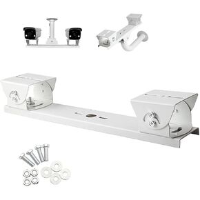 Security Camera Mount Holder for Double Surveillance Camera, Metal Steel One to Two Horizontal Cross Bar Dual Camera Mount Bracket Extension Bar Horizontal Arm (Cross Bar Mount) in Kuwait