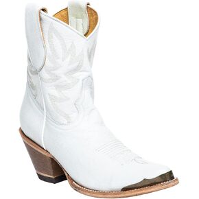 Women's Women'S Wheels Western Booties Round Toe White 8 1/2 M US in Saudi Arabia