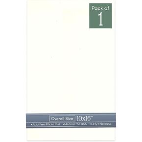CountryArtHouse White 10x16 Uncut Art Mat Board - No Opening - 10 Mats in Kuwait