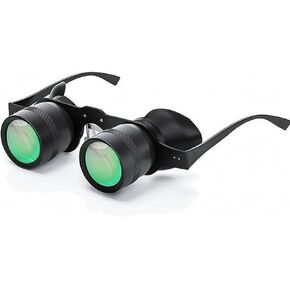 Fishing Telescope Wearable Viewing Glasses Binocular Viewer Face Worn Eyewear with Focus Magnification 10x Silicone Pads for Stable Fit Suitable for in Saudi Arabia