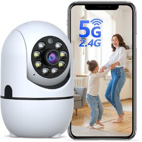 2K Indoor WiFi Security Camera, 360° Wireless Cameras for Home Security | Baby/Pet/Dog Video Surveillance Camera, 2-Way Audio, Color Night Vision, Auto Tracking, No monthly Fees in Saudi Arabia