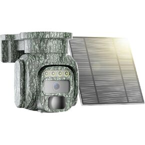 4G LTE Cellular Solar Security Camera Wireless Outdoor, No WiFi Security Camera, 2K Cam Built-in SIM Card Unlimited Data Plan, Color Night Vision, 2-Way Audio, 355° Live View, PIR Motion Sensor, IP65 in Saudi Arabia