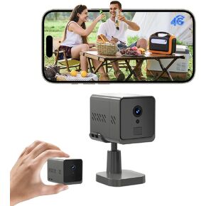 4G LTE Cellular Security Hidden Camera: Mini Camera No WiFi Needed | Built-in SIM Card, Portable Magnetic Design,2K Night Vision,2-Way Talk & Siren,Motion Detection,Travel,RV, Car,Truck,Off Grid in Kuwait