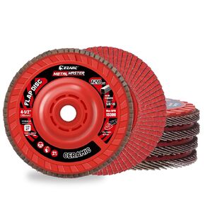 EZARC Ceramic Flap Discs 40 Grit, 4-1/2 x 7/8-Inch, Type 27, 5-Pack | 40 Grit, Ceramic Abrasive, Trimmable Discs, for Weld Grinding, Beveling, Deburring, Blending and Finishing in Saudi Arabia