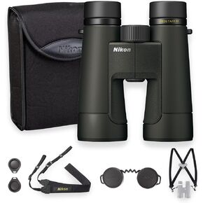 Nikon PROSTAFF P7 10x50 Binoculars with Fully Multicoated Lenses, Phase-Corrected Roof Prisms, Waterproof & Fogproof (16847) + Binocular Strap (2pc Bundle) in Kuwait