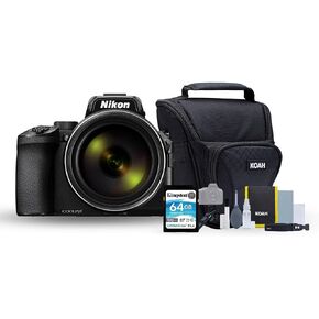Nikon COOLPIX P950 Digital Camera (Black) Bundle | 64GB SDXC Canvas Go Plus 170MBPS Read Memory Card, Holster Case, Accessory for DSLR, (3 items) in Kuwait