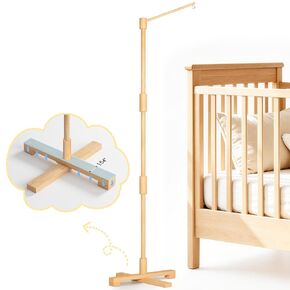 FEISIKE Baby Crib Mobile Arm, 57.4 Inch Mobile Arm for Crib Wooden Nursery Decor Hanger,Holder for DIY Mobile Baby Girl Boy,Hanging Attachment Set Upgrade Floor Stand in Saudi Arabia