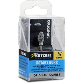 Kutzall Original Flame Rotary Burr, 1⁄8" Shaft, Coarse - Wood Carving Bit for Dremel, Foredom, DeWalt, Milwaukee. Abrasive Tungsten Carbide, 1⁄4" (6.3mm) Dia. X 1⁄2" (12.7mm) Length, FL-14-E in Saudi Arabia