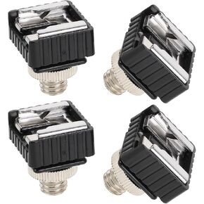 GALPADA 4pcs Hot Shoe Adapter 1/4" Female to Camera Hot Shoe Mount Accessory, Portable Alloy Flash Mount Adapter with Quick Installation for Video Lights and Photography in Kuwait