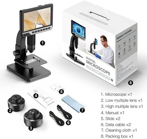 Lab Microscope Accessories 2000X Digital Microscope Camera for USB Electronic Industrial Microscopes in Saudi Arabia