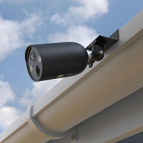 Gutter Mount Bracket with Silicone Cover Skins Compatible with TP-Link Tapo MagCam C425，Tapo MagCam C402 Security Camera(Black) in Saudi Arabia