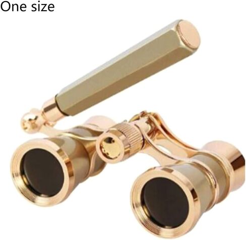 3x25 Vintage Binoculars Theater Glasses with Handle Theater & Concerts Antique Binoculars Gold Vintage for Women in Kuwait