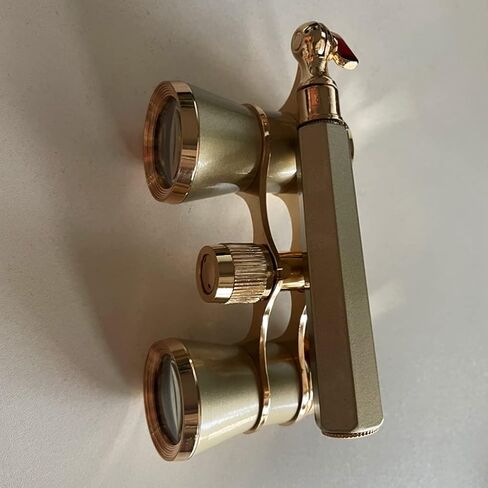 3x25 Vintage Binoculars Theater Glasses with Handle Theater & Concerts Antique Binoculars Gold Vintage for Women in Kuwait