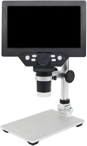 Microscope 1200X Microscope Digital Portable 12MP fit for Soldering Electronic PCB Inspection 7" LCD Video Microscope Continuous Zoom, DC with Battery in Saudi Arabia
