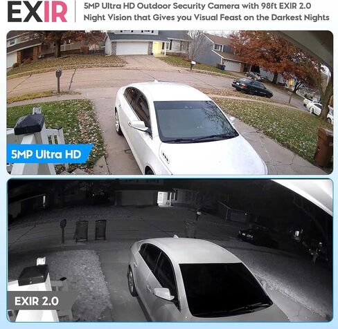 VIKYLIN 5MP IP PoE Dome AI Camera,Security IP Turret Camera with 5MP@25fps,Human/Vehicle Detection,Built in MIC,98ft IR Night Vision,IP67, Full Metal, NDAA Complaint in Saudi Arabia