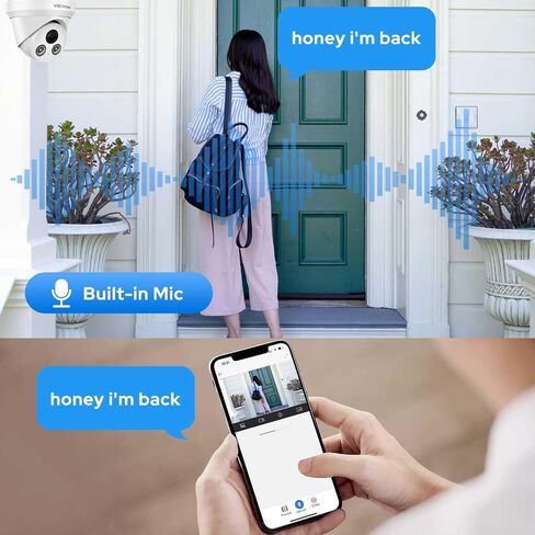 VIKYLIN 5MP IP PoE Dome AI Camera,Security IP Turret Camera with 5MP@25fps,Human/Vehicle Detection,Built in MIC,98ft IR Night Vision,IP67, Full Metal, NDAA Complaint in Saudi Arabia