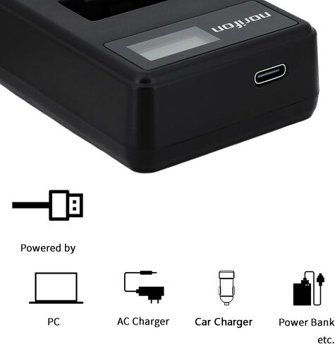 Norifon NP-FZ100 Dual Channel LCD USB Charger for Sony A7 III, A9 | Compatible with Sony A7 III, A7R III, A9 Cameras in Saudi Arabia