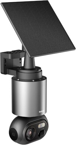 BOTSLAB 4K Security Cameras Wireless Outdoor, Add-On Camera Must Be Connected to Base Station, Solar Outdoor Camera with Full Color Night Vision, No Subscription, AI Recognition, 360° PT, 2.4GHz WiFi in Saudi Arabia