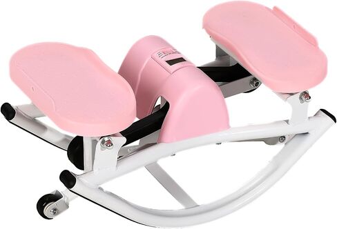 IDEALHOUSE 3D Side-to-Side Rocking Mini Stepper - Dual-Motion | Lateral Stair Stepper, Home Exercise, 350 lb Heavy-Duty Low-Impact Cardio, Digital Display, Resistance Bands & Mat Included in Saudi Arabia