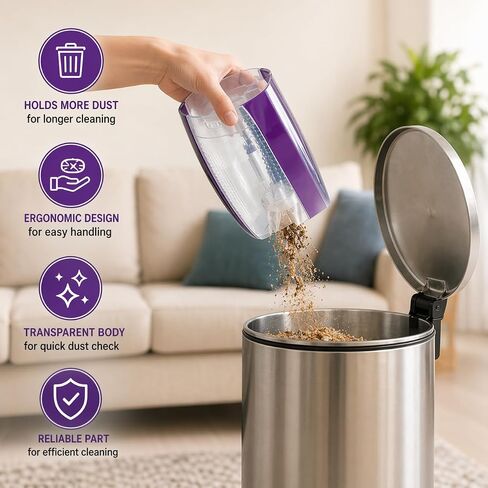 Replacement of Bissell Dirt Cup for Pet Hair Eraser Lithium Ion Cordless Hand Vacuum Cleaners for 2390,23903, 2390A, 2284W Models #161-4201 in Kuwait