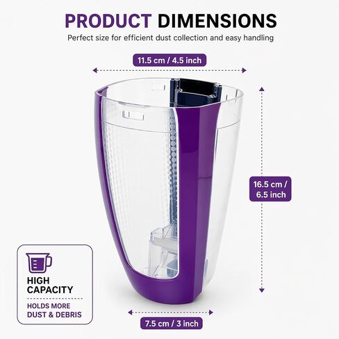 Replacement of Bissell Dirt Cup for Pet Hair Eraser Lithium Ion Cordless Hand Vacuum Cleaners for 2390,23903, 2390A, 2284W Models #161-4201 in Kuwait
