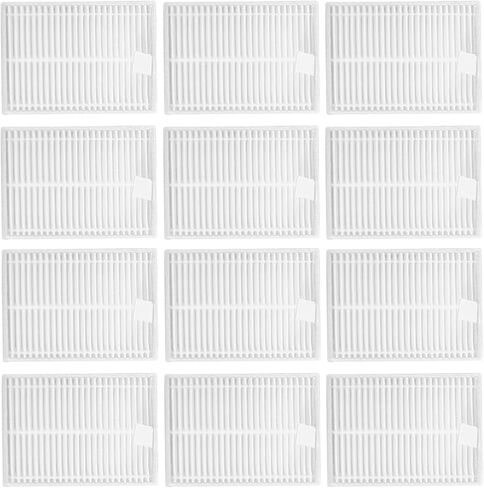 12 Pack HEPA Filters Replacement For Roborock Q7 M5 M5+ L5 L5+ Robot Vacuum | High-efficiency dust filtration, Easy install, Vacuum maintenance spare parts, Household cleaning accessories in Saudi Arabia