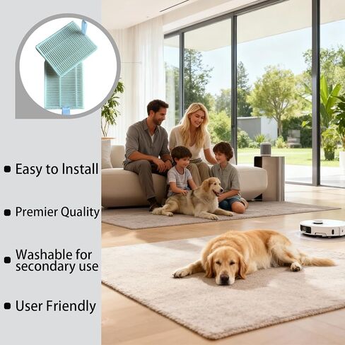 12 Pack HEPA Filters Replacement For Roborock Q7 M5 M5+ L5 L5+ Robot Vacuum | High-efficiency dust filtration, Easy install, Vacuum maintenance spare parts, Household cleaning accessories in Saudi Arabia