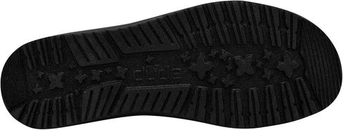 HEYDUDE Women's Wendy Sox Slip On Shoe, Micro Total Black, Size 8 | No Tie Elastic Laces, Removable Foam Insole, Ultralight Flexible Outsole, Soft Cushioning, Breathable Stretch Upper in Saudi Arabia