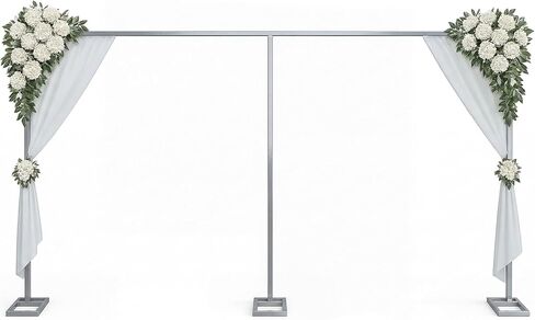 Novabright Backdrop Stand Pipe Drape Kit,Gold,10x20ft,Rectangular Base | Adjustable Frame for Wedding Photo Booth, French Elegance Backdrop, Heavy Duty Rectangular Base, Stage Party Decoration in Saudi Arabia