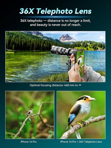 APEXEL 36x Telephoto Lens Compatible with iPhone 15 Pro in Saudi Arabia