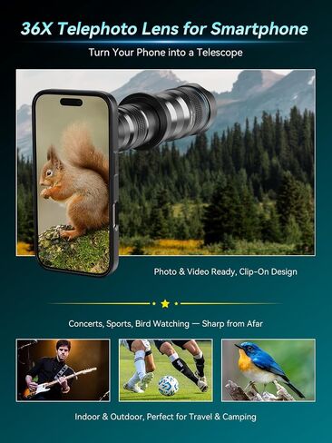 APEXEL 36x Telephoto Lens Compatible with iPhone 15 Pro in Saudi Arabia