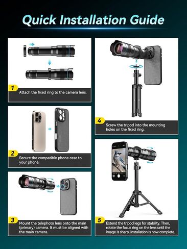 APEXEL 36x Telephoto Lens Compatible with iPhone 15 Pro in Saudi Arabia