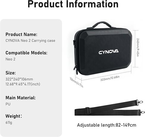 Hard Carrying Case for DJI NEO 2 Accessories | Portable Shoulder Bag for DJI Neo 2 Drone, RC-N3/RC-N2 Controller, Charging Hub & Batteries, Ideal for Outdoor Travel in Saudi Arabia
