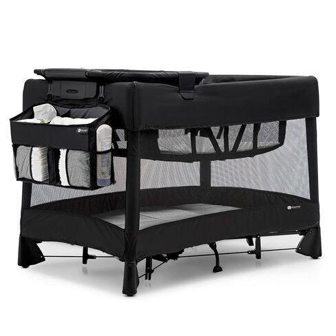 4moms Breeze Playard Diaper Caddy, Storage for Diapers, Baby Wipes, and Organization, Black in Saudi Arabia