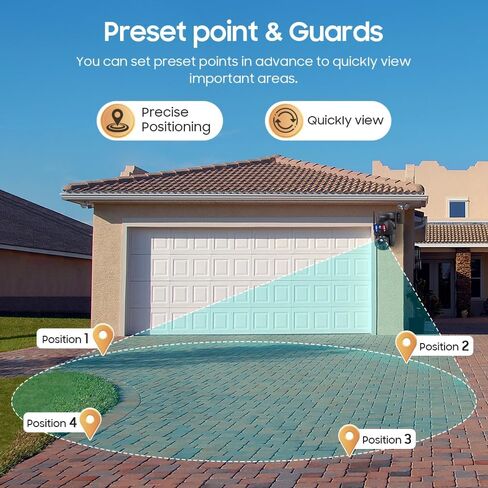 50X Optical Zoom Security Camera, 4G LTE Cellular Home Security Camera, 6MP HD, Two-Way Audio, Battery & Solar Powered, PIR Human Detection, Patrol Monitoring, Color Night Vision, IP66 Waterproof in Saudi Arabia