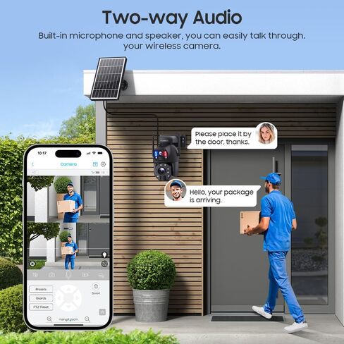 50X Optical Zoom Security Camera, 4G LTE Cellular Home Security Camera, 6MP HD, Two-Way Audio, Battery & Solar Powered, PIR Human Detection, Patrol Monitoring, Color Night Vision, IP66 Waterproof in Saudi Arabia