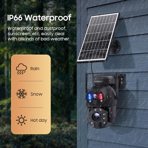 50X Optical Zoom Security Camera, 4G LTE Cellular Home Security Camera, 6MP HD, Two-Way Audio, Battery & Solar Powered, PIR Human Detection, Patrol Monitoring, Color Night Vision, IP66 Waterproof in Saudi Arabia