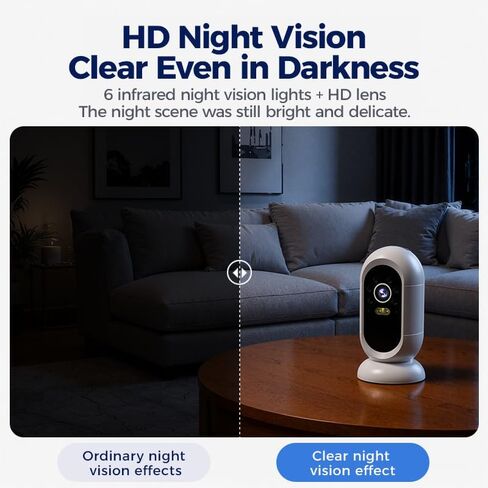 2K Indoor Security Camera, 2.4GHz Wireless Camera Home Security Pet Camera | 360° PTZ Pet Camera with Night Vision Auto Tracking & Motion Detection in Saudi Arabia