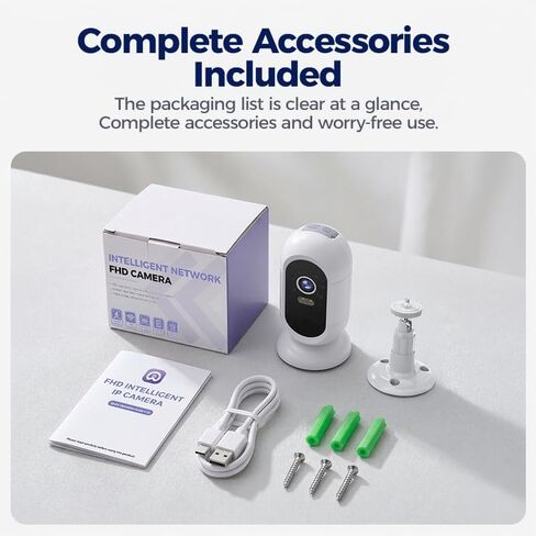 2K Indoor Security Camera, 2.4GHz Wireless Camera Home Security Pet Camera | 360° PTZ Pet Camera with Night Vision Auto Tracking & Motion Detection in Saudi Arabia