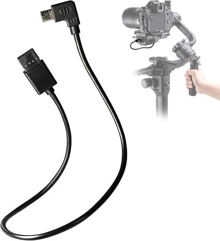 كابل تحرير مصراع الكاميرا MCC إلى USB صغير لمثبت DJI Ronin-S، لكاميرا Canon 6D2 5D3 80D 6D 800D 70D 77D 200D كابل تحكم منحني RSS للكاميرا 40 سم in Kuwait